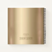 Gold-ID811 für Metall- und Marmorwellen Notizblock (Rückseite)