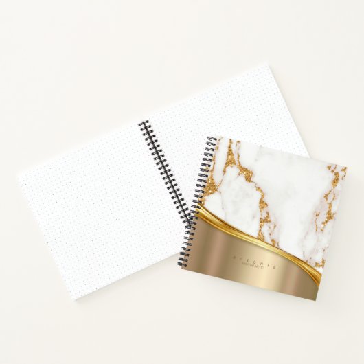 Gold-ID811 für Metall- und Marmorwellen Notizblock (Innenseite)