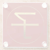 Gold Ideogram Rat Chinesisches Jahr Zodiac Birthda Glasuntersetzer (Rückseite)