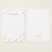 Gold Ihrer Logo-Kette oder Armband-Grafikkarte (Vorne & Hinten)