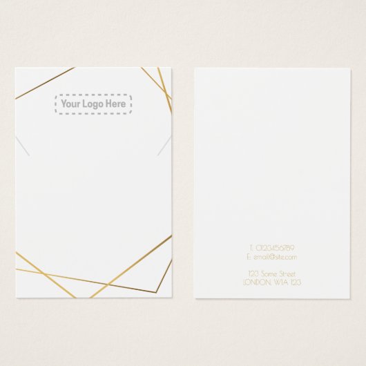 Gold Ihrer Logo-Kette oder Armband-Grafikkarte (Vorne & Hinten)