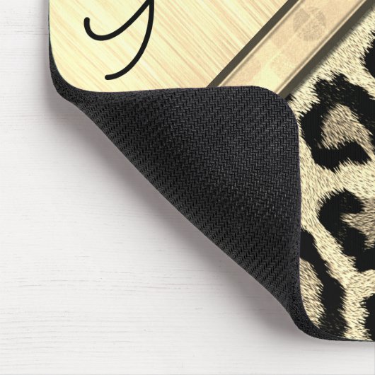Gold-Illumination Leopard Print Mousepad (Ecke)