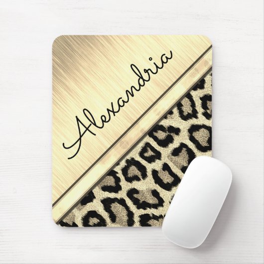 Gold-Illumination Leopard Print Mousepad (Mit Mouse)