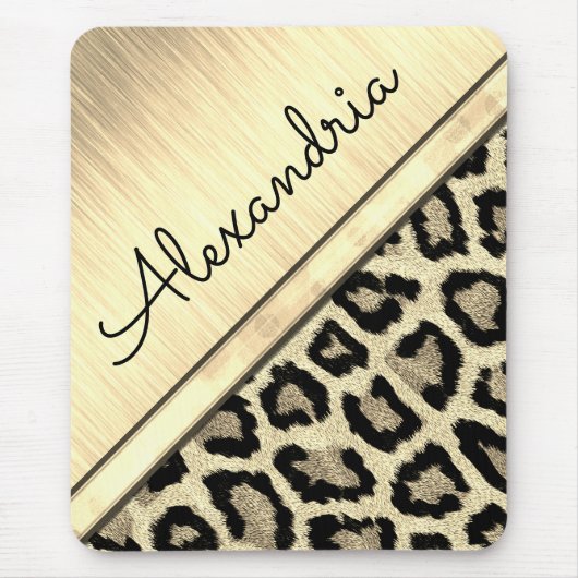 Gold-Illumination Leopard Print Mousepad (Vorne)