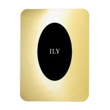 Gold ILY Flexible Foto Magnet