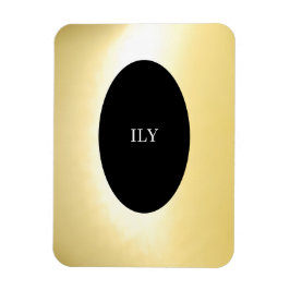 Gold ILY Flexible Foto Magnet
