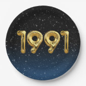 Gold im Jahr 1991 Ballons in der Stars-Papierplatt Pappteller (Vorderseite)