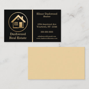 Gold im Real Anwesen von Black Luxury Visitenkarte