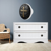 Gold im Schwarzen Kreuz Keramikknauf