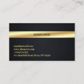 Gold im Schwarzen Raum Visitenkarte (Rückseite)