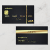 Gold im Schwarzen Raum Visitenkarte (Vorne/Hinten)