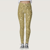 Gold-Imitat Metallische Edelstein-Leggings Leggings (Vorderseite)