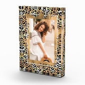 Gold Imitate auf Leopard Print Foto Block (Rechts)