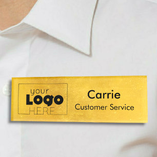 Gold-Imitate Aufdecken Sie Ihr Logo-Mitarbeiternam Namenschild