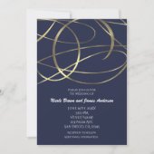 Gold-Imitate belegen jede Einladung zur Farbhochze (Vorderseite)