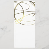 Gold-Imitate belegen jedes Farbensehungs-Menü Menükarte (Rückseite)