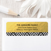 Gold-Imitate belegen Zickzack Adressetikett (Insitu)