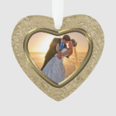 Gold Imitate Brocade Foto Template Ornament (Vorderseite)