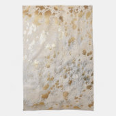 Gold Imitate Cowhide Print Metallic Cowgirl Wester Geschirrtuch (Vertikal)