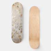 Gold Imitate Cowhide Print Metallic Rustikaler Wes Skateboard (Vorderseite)