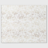 Gold Imitate Elegante handgezeichnete Florals Hoch Geschenkpapier (Flach)