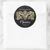 Gold Imitate Fohlen Masquerade Maske Gastgeschenk Runder Aufkleber (Tasche)