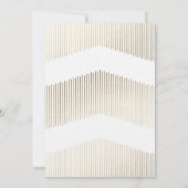 Gold Imitate Foil Angles Art Deco Hochzeit Einladu Einladung (Rückseite)