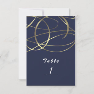Gold Imitate Foil & Any Color Elegante Tischnummer