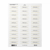 Gold Imitate Foil Dots Rücksendeadresse-Label (Vorne)