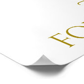 Gold Imitate Foil Elegante Herzlich willkommen auf Poster (Ecke)