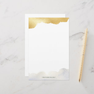 Gold Imitate Foil Elegante Monogram Office Briefpapier
