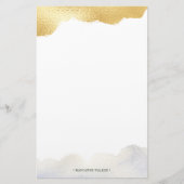 Gold Imitate Foil Elegante Monogram Office Briefpapier (Vorderseite)