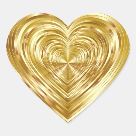 GOLD-Imitate Foil Heart Stickers (Vorderseite)