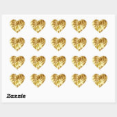 GOLD-Imitate Foil Heart Stickers (Blatt)