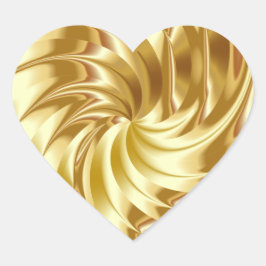 GOLD-Imitate Foil Heart Stickers