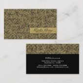 Gold Imitate Foil Modernes Design Eleganter Glamou Visitenkarte (Vorne/Hinten)