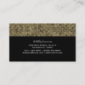 Gold Imitate Foil Modernes Design Eleganter Glamou Visitenkarte (Rückseite)