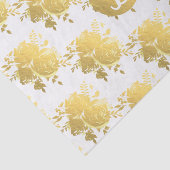 Gold Imitate Foil Shiny Glam Rose Monogram Custom Seidenpapier (Ausschnitt)