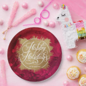 Gold Imitate Foliday Weihnachten Pappteller (Party)