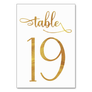Gold Imitate Folie 3,5 x 5 Tischnummer   Tabelle 1