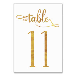 Gold Imitate Folie 3,5 x 5 Tischnummer | Tabelle 1