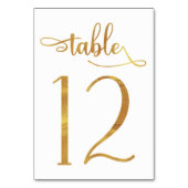 Gold Imitate Folie 3,5 x 5 Tischnummer | Tabelle 1 (Vorderseite)