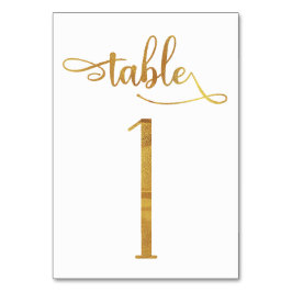 Gold-Imitate-Folie 3,5 x 5 Tischnummer | Tabelle 1