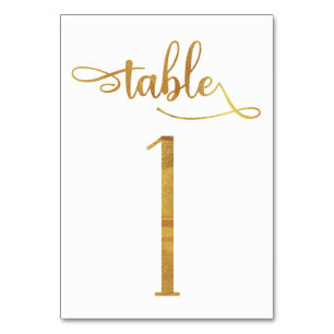 Gold-Imitate-Folie 3,5 x 5 Tischnummer Tabelle 1