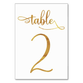 Gold-Imitate-Folie 3,5 x 5 Tischnummer | Tabelle 2