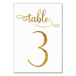 Gold-Imitate-Folie 3,5 x 5 Tischnummer | Tabelle 3