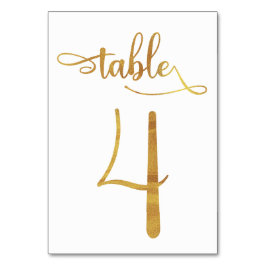 Gold-Imitate-Folie 3,5 x 5 Tischnummer | Tabelle 4