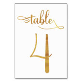 Gold-Imitate-Folie 3,5 x 5 Tischnummer | Tabelle 4 (Rückseite)