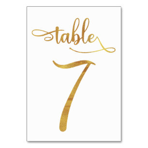 Gold-Imitate-Folie 3,5 x 5 Tischnummer Tabelle 7