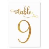 Gold Imitate Folie 3,5 x 5 Tischnummer | Tabelle 9 (Rückseite)